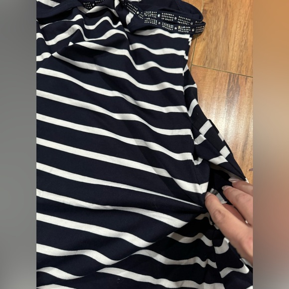 NWT Striped w/ Rhinestone Straps Dress - Picture 7 of 7